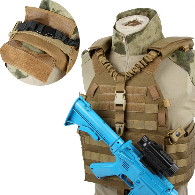 Adjustable tactical strap for comfortable Gel Blaster access