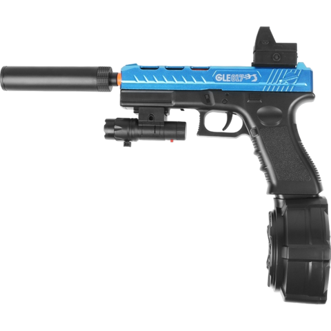 Glock 18 holographic by SKD electric gel blaster in black and blue for style