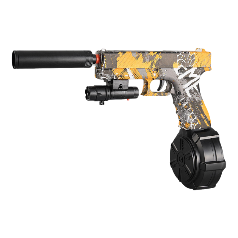 Glock 18 yellow graffiti gel blaster electric pistol for eye-catching style