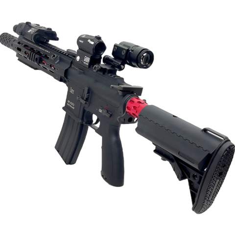 HK416D gel blaster with durable nylon body and full-auto fire mode.