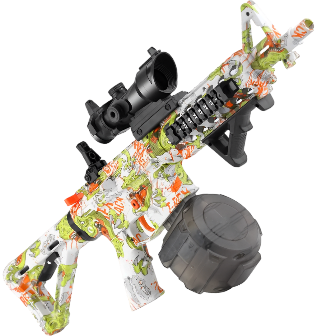 M4a1 drum weihui gel blaster electric green and black assault