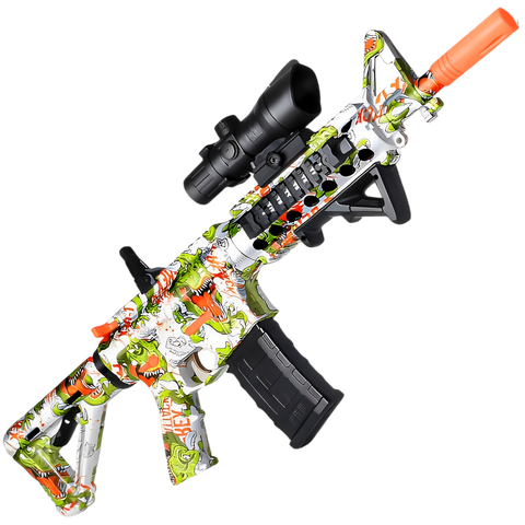 M4A1 Drum Weihui gel blaster, tactical green and black electric design