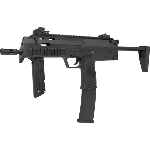 MP7 gel blaster by ZIBO offering adjustable stock, accurate firing, and 230 FPS performance.