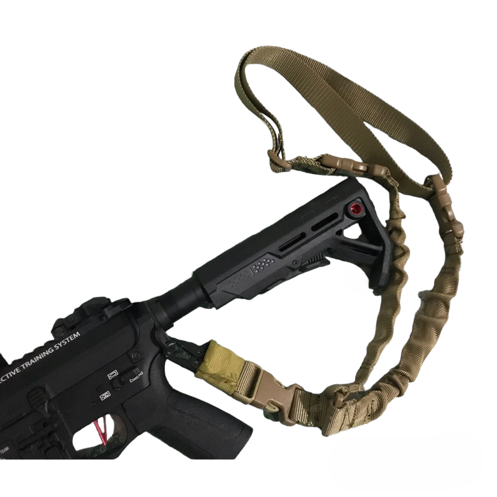 Multi-functional tactical strap for hands-free Gel Blaster carry