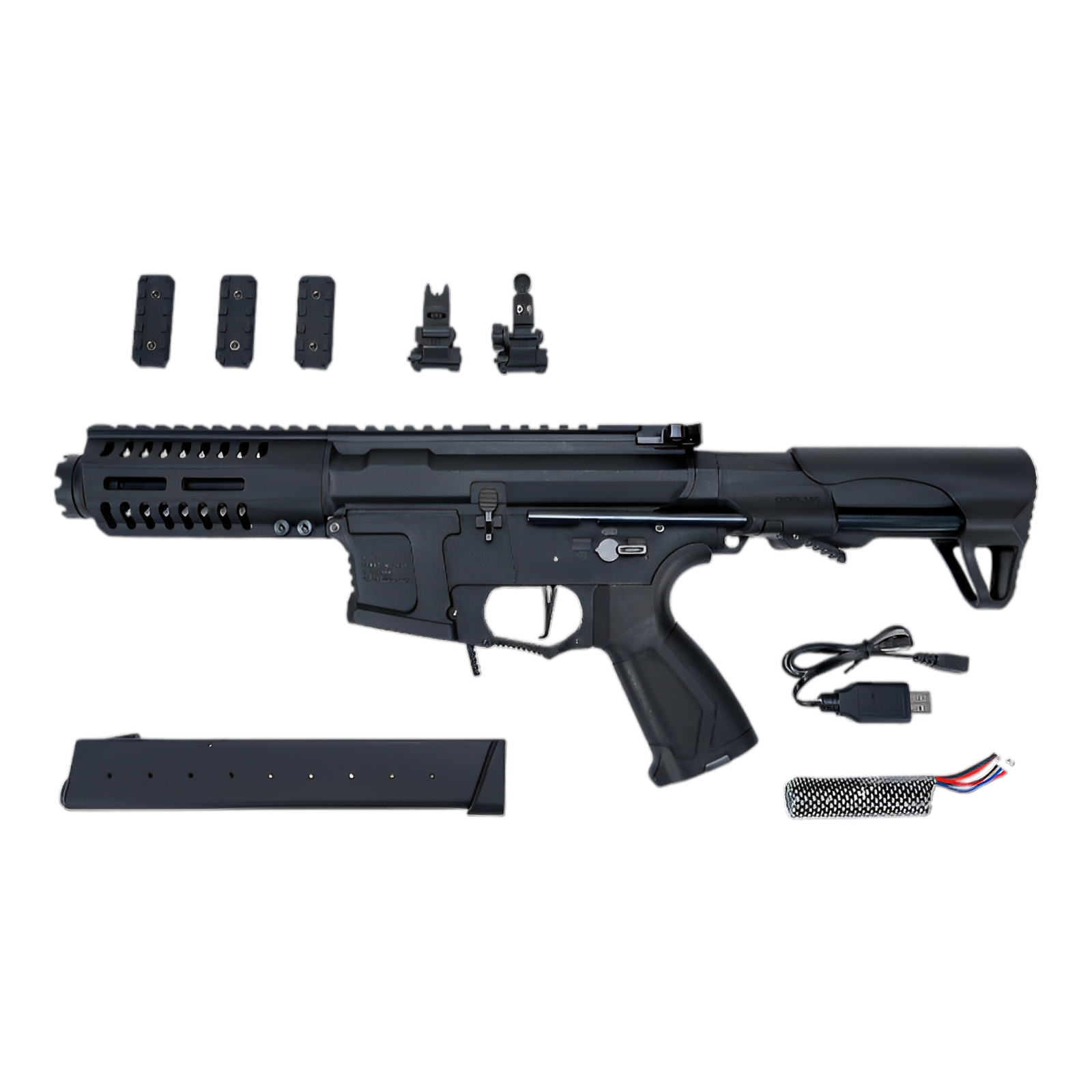 Powerful Black ARP9-5.0 Gel Blaster for Intense Close-Range Battles