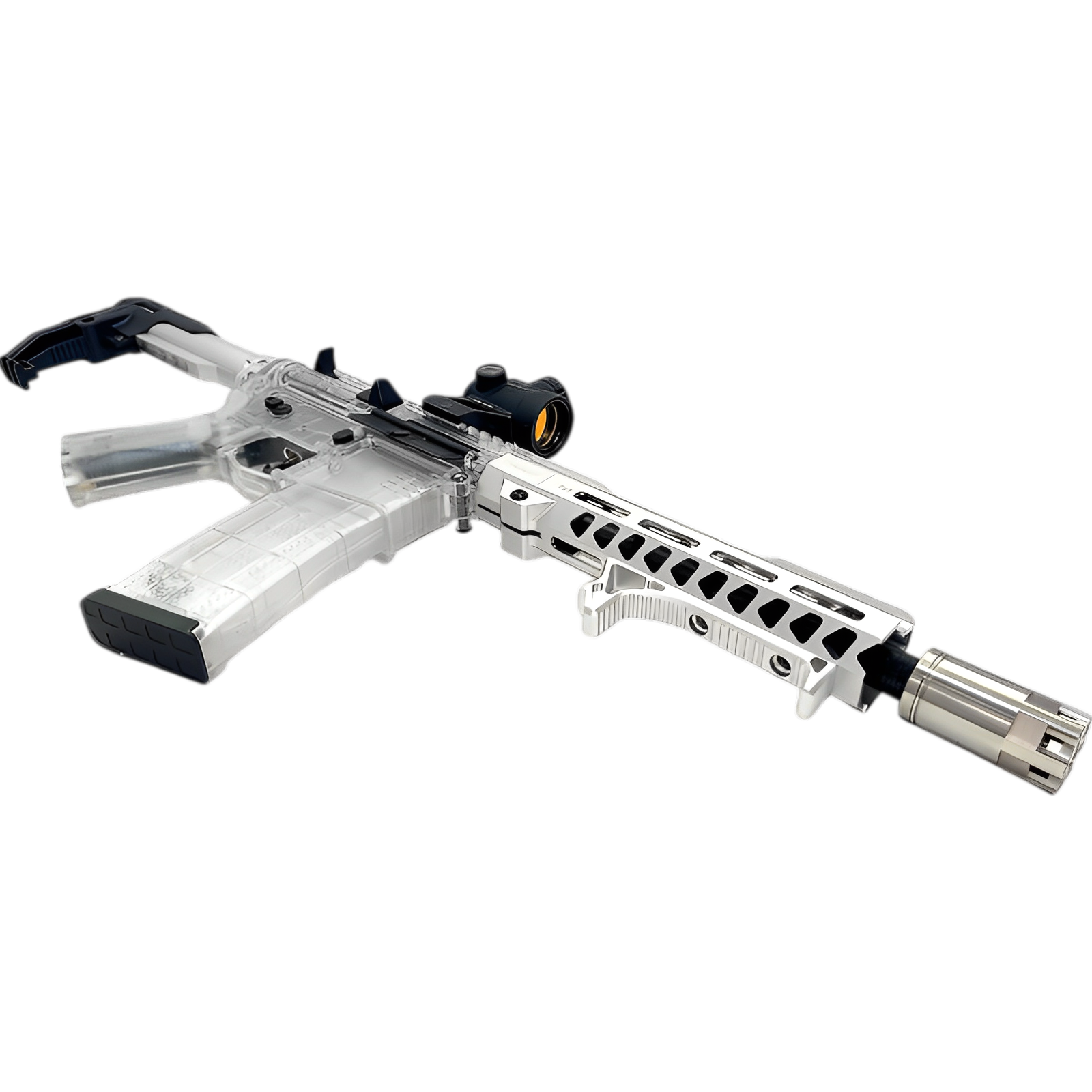 SLR 3.0 Clear Body Gel Blaster designed for ultimate gel blasting battles with precision shooting.