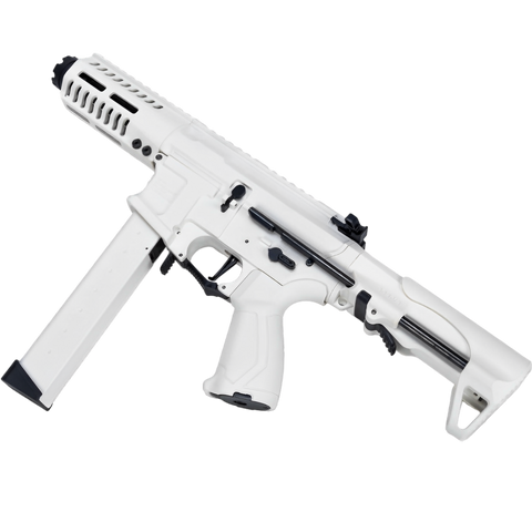 White ARP9-5.0 Gel Blaster with Metal Gear and Fire Control Chip